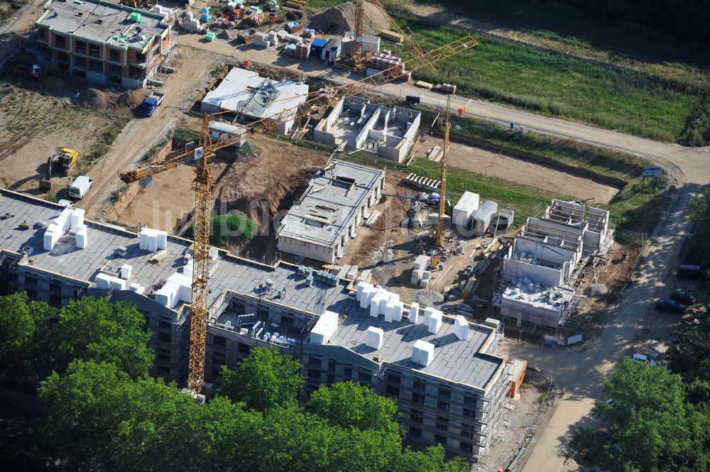 Luftaufnahme Hattersheim - Wohnneubau am Hessendamm in Hattersheim am Main