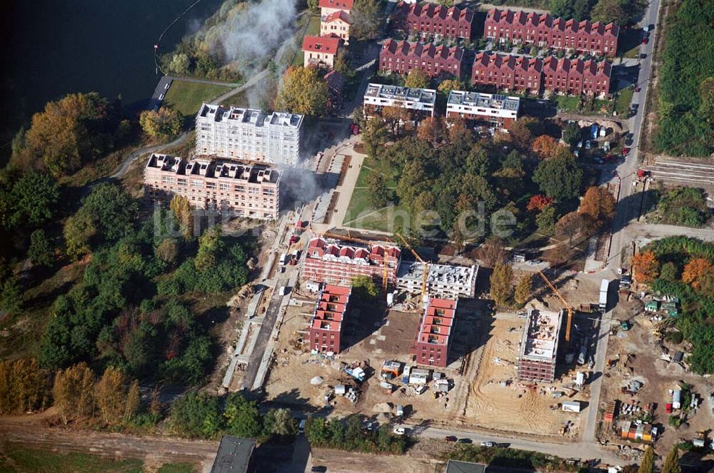 Luftbild Berlin - Rummelsburg - Wohnneubau Knabenhäuser Rummelsburger Bucht