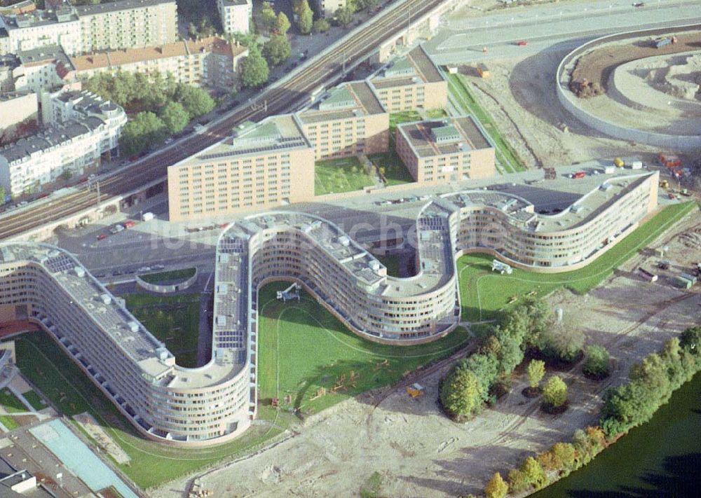 Luftbild Berlin - Moabit - Wohnneubau am Moabiter Werder in Berlin-Moabit.