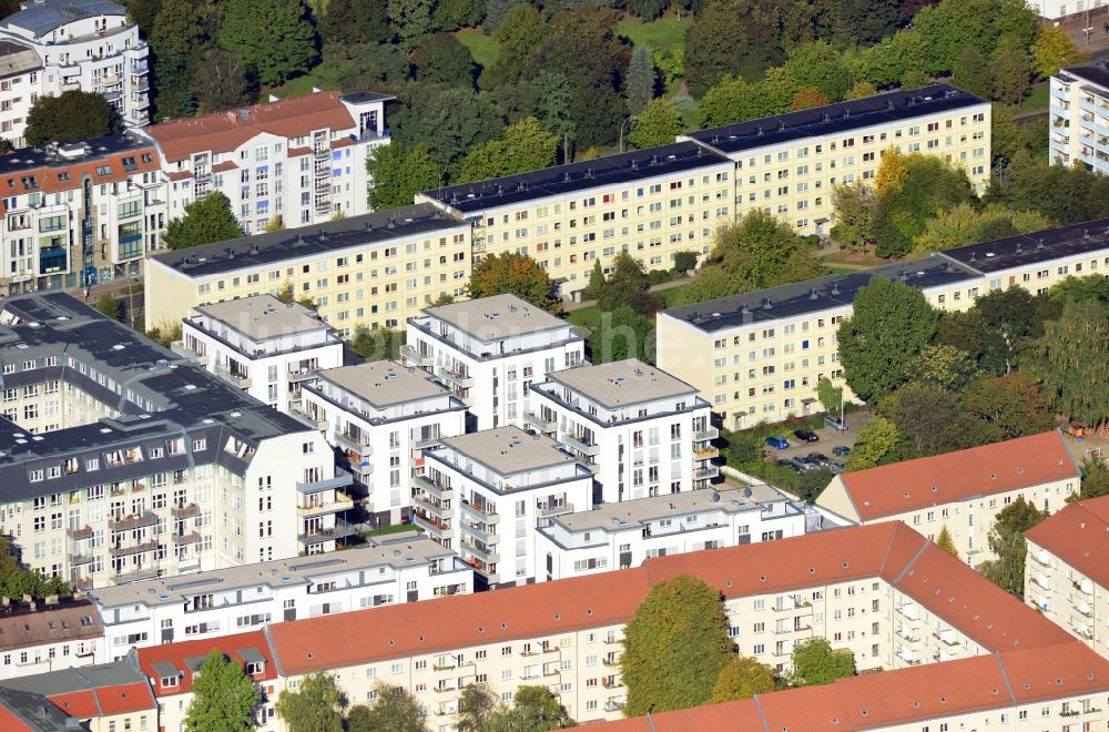 Berlin aus der Vogelperspektive: Wohnneubau - Siedlung mit Mehrfamilienhäusern an der Möllendorffstraße in Berlin - Lichtenberg