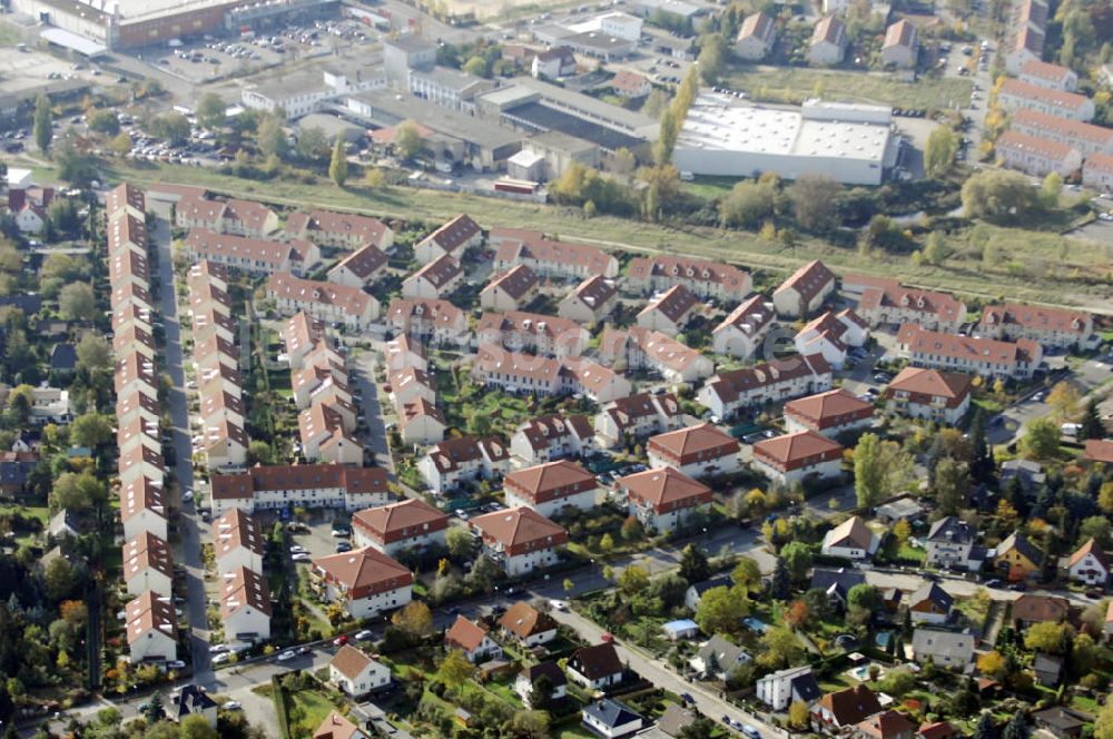 Luftbild Berlin - Wohnneubaugebiet der cds Wohnbau Berlin GmbH am Hibiskusweg, Clematisweg, Bromelienweg, Straße An der Industriebahn im Stadtteil Weißensee