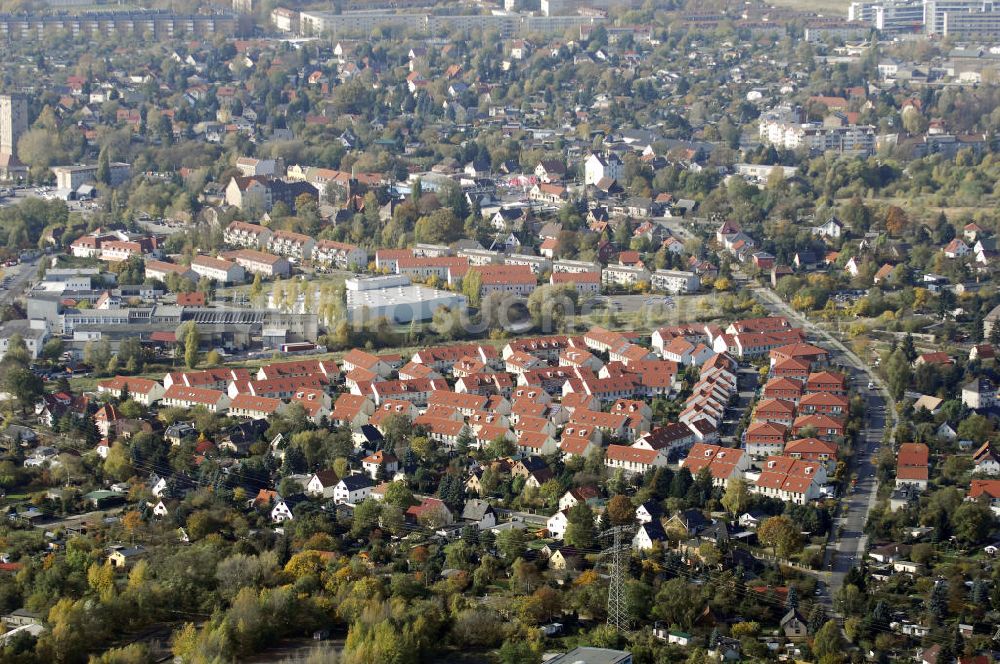 Luftbild Berlin - Wohnneubaugebiet der cds Wohnbau Berlin GmbH am Hibiskusweg, Clematisweg, Bromelienweg, Straße An der Industriebahn im Stadtteil Weißensee