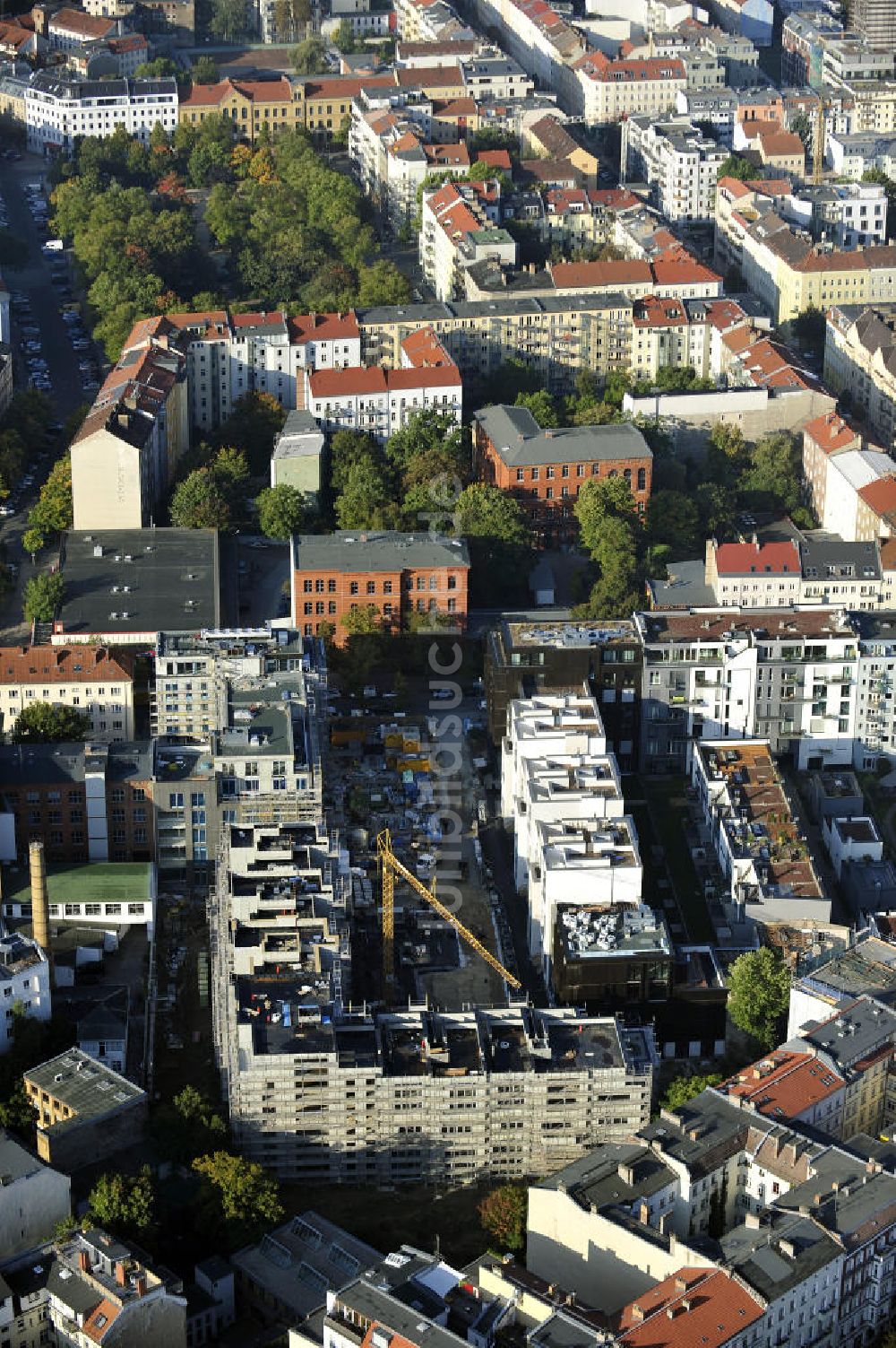 Berlin von oben - Wohnneubaugebiet Marthashof Berlin Prenzlauer Berg