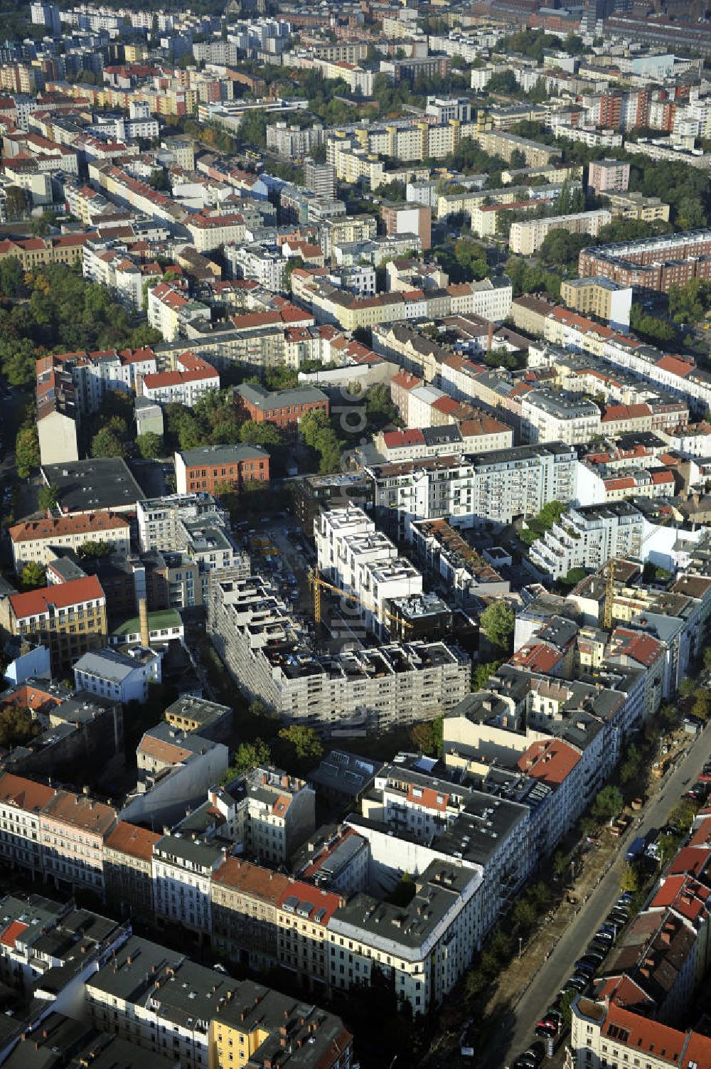 Luftbild Berlin - Wohnneubaugebiet Marthashof Berlin Prenzlauer Berg