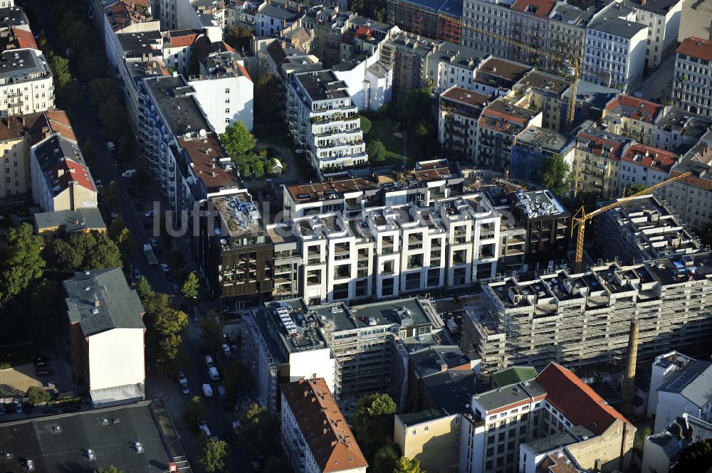 Berlin aus der Vogelperspektive: Wohnneubaugebiet Marthashof Berlin Prenzlauer Berg