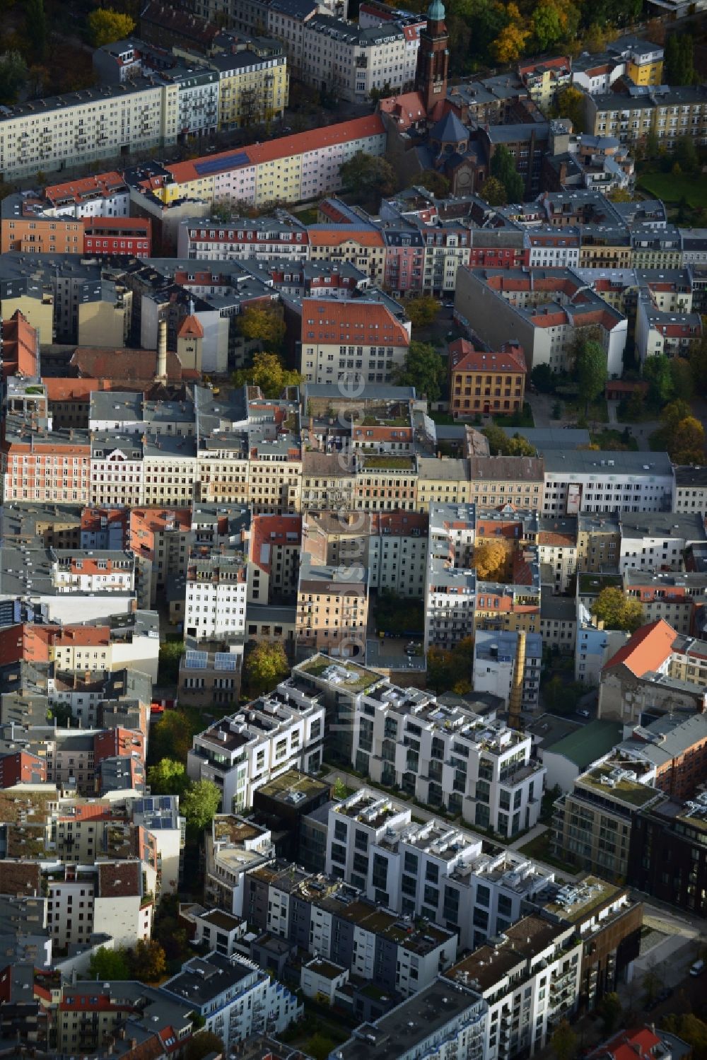 Luftaufnahme Berlin - Wohnneubaugebiet Marthashof Berlin Prenzlauer Berg