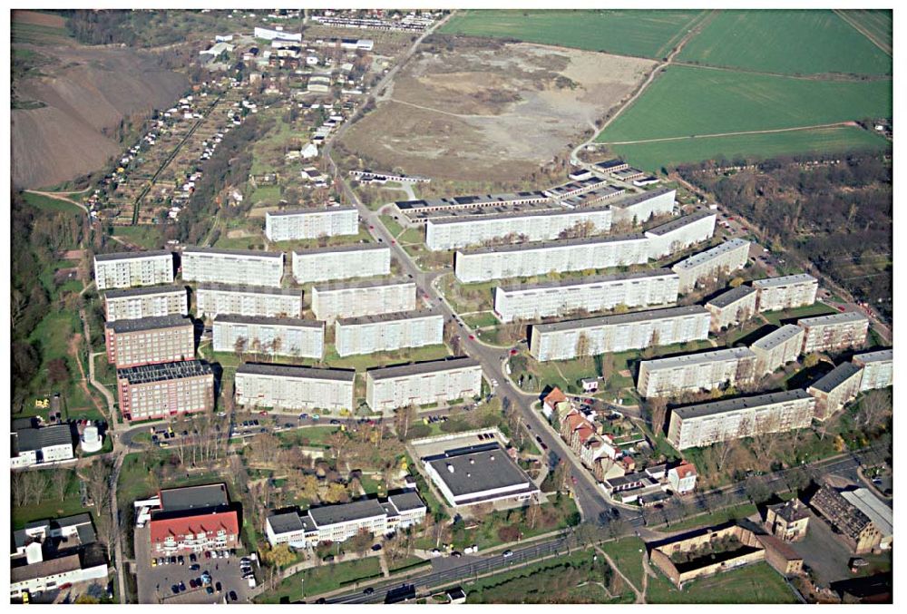 Eisleben / SA von oben - Wohnneubaugebiet im Nordwesten der Lutherstadt Eisleben in Sachsen-Anhalt.