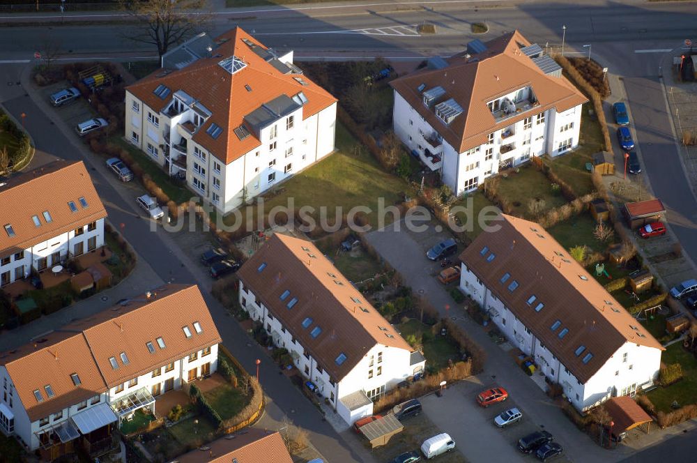 Stahnsdorf von oben - Wohnneubaugebiet an der Sputendorfer Strasse in Stahnsdorf