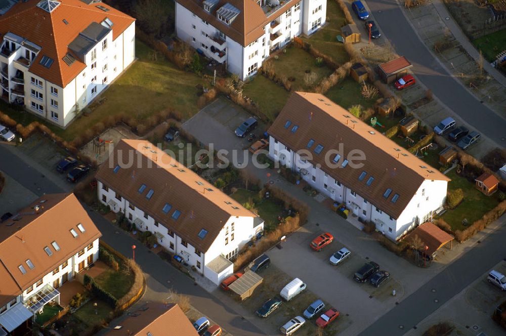 Stahnsdorf von oben - Wohnneubaugebiet an der Sputendorfer Strasse in Stahnsdorf