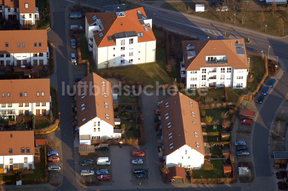 Stahnsdorf von oben - Wohnneubaugebiet an der Sputendorfer Strasse in Stahnsdorf