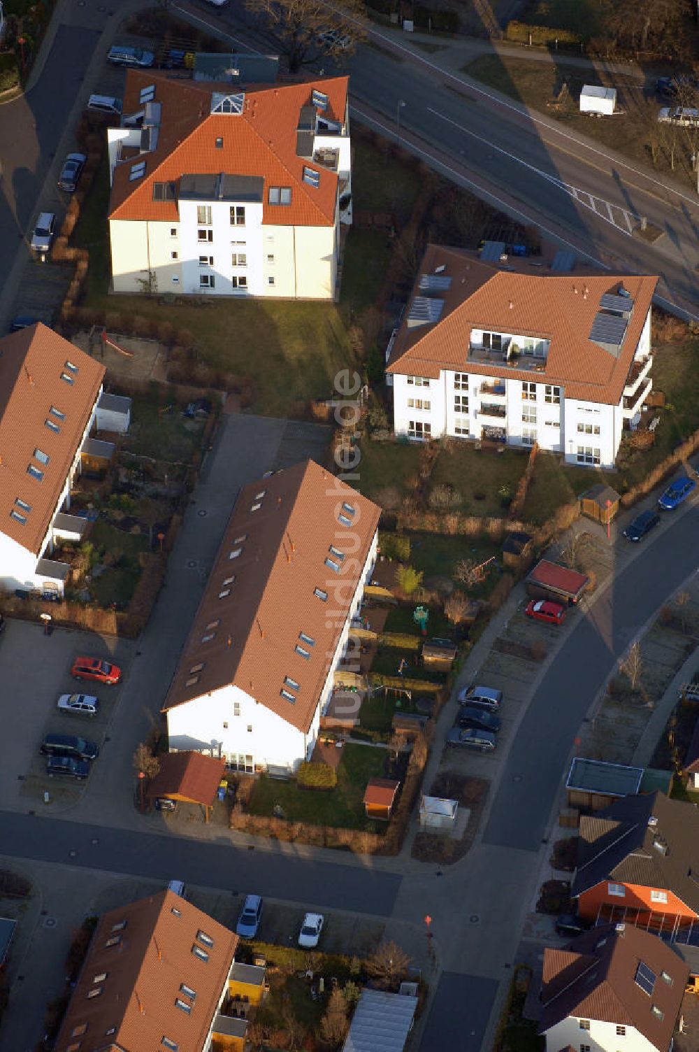 Stahnsdorf aus der Vogelperspektive: Wohnneubaugebiet an der Sputendorfer Strasse in Stahnsdorf