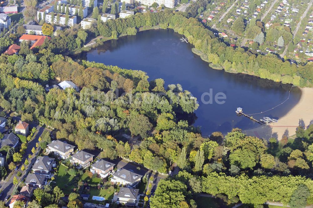 Luftaufnahme Berlin - Wohnneubaugebiet Wohnpark am Orankesee Berlin Weißensee