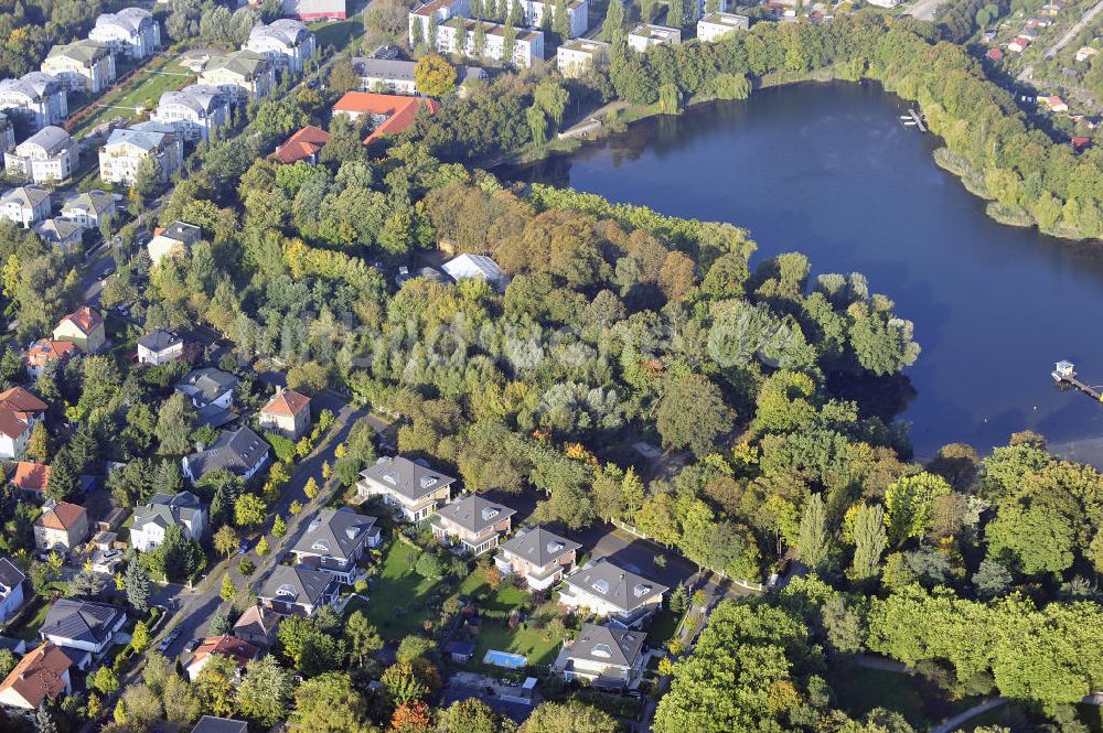 Berlin von oben - Wohnneubaugebiet Wohnpark am Orankesee Berlin Weißensee