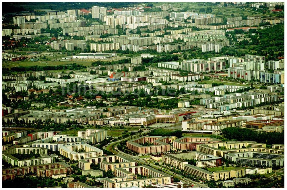 Berlin - Hellersdorf von oben - Wohnneubaugebieten in Berlin - Hellersdorf