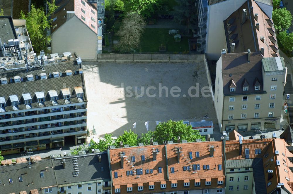 Luftbild München - Wohnneubaugebietes an der Implerstrasse / Thalkirchnerstrasse in München - Sendling