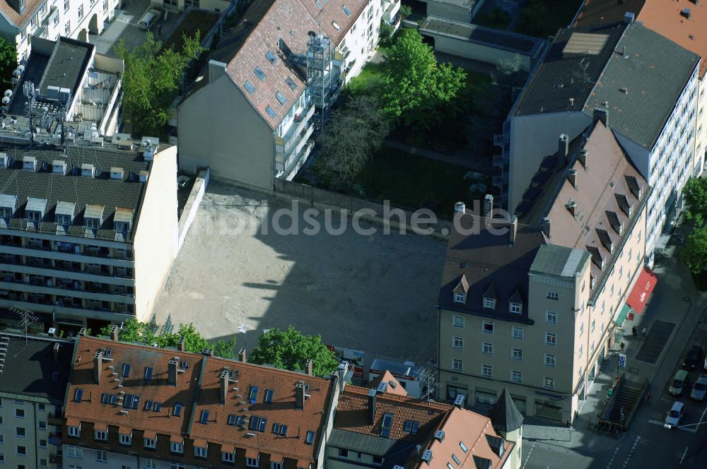 Luftaufnahme München - Wohnneubaugebietes an der Implerstrasse / Thalkirchnerstrasse in München - Sendling