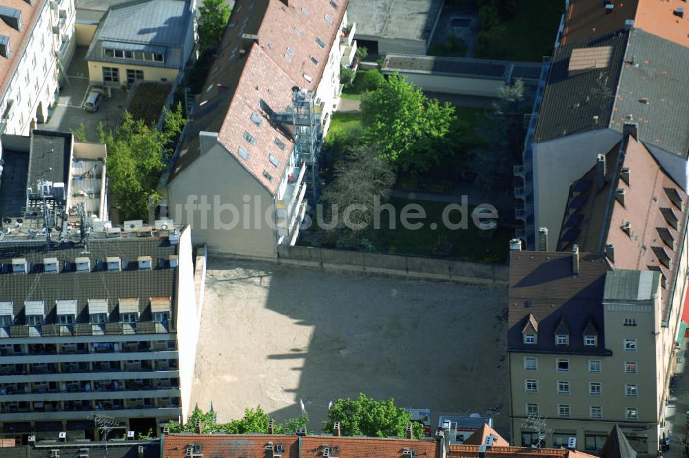 Luftaufnahme München - Wohnneubaugebietes an der Implerstrasse / Thalkirchnerstrasse in München - Sendling