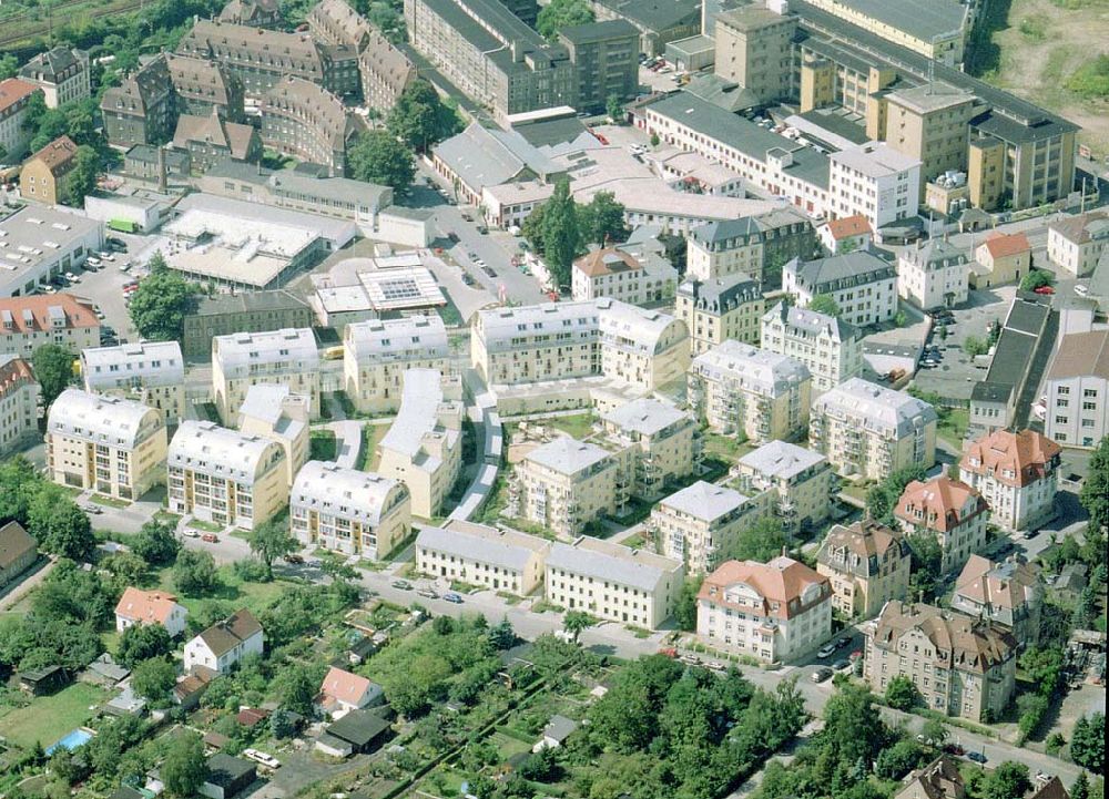 Luftbild Dresden - Pieschen - Wohnneubausiedlung der HVB-Projekt an der Weinböhlaerstraße in Dresden-Pieschen.