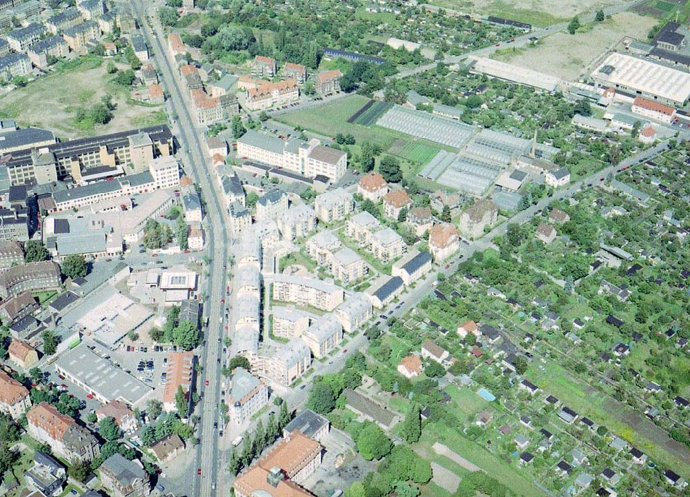 Luftbild Dresden - Pieschen - Wohnneubausiedlung der HVB-Projekt an der Weinböhlaerstraße in Dresden-Pieschen.