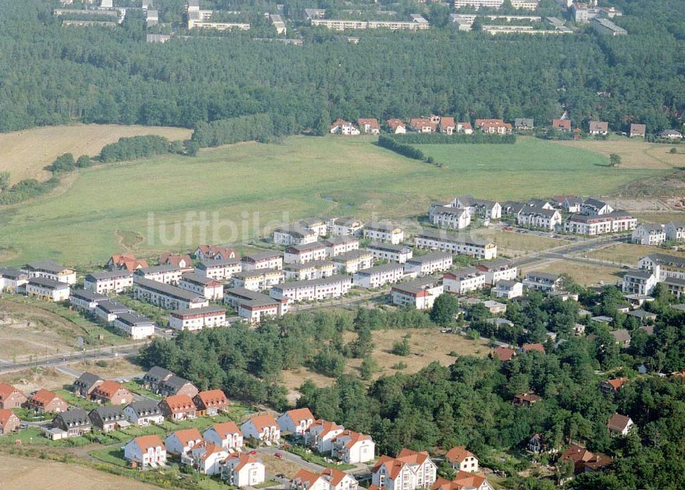 Bergholz-Rehbrücke / BRB von oben - Wohnneubausiedlung Am Rehgraben in Bergholz-Rehbrücke / BRB.