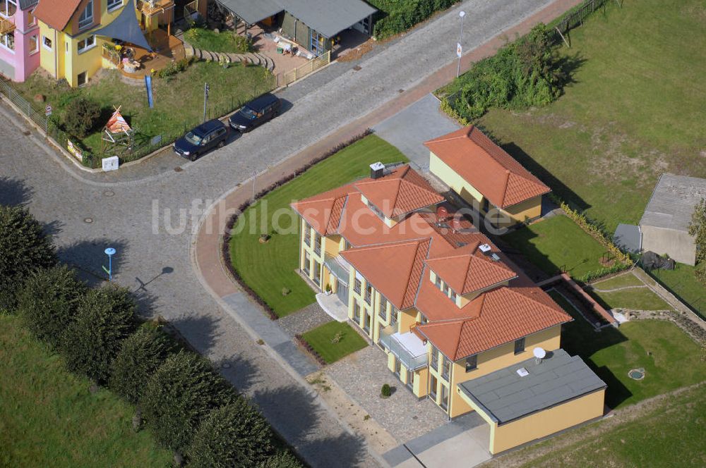 Luftaufnahme WITTENBERGE - Wohnneubauten an der Wahrenberger Strasse in Wittenberge am Elbufer