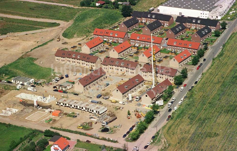 Luftbild Ahrensfelde bei Berlin - Wohnpark Ahrensfelder Dreieck der STOBAU Bauträger GmbH (Unternehmensgruppe Stoffel).