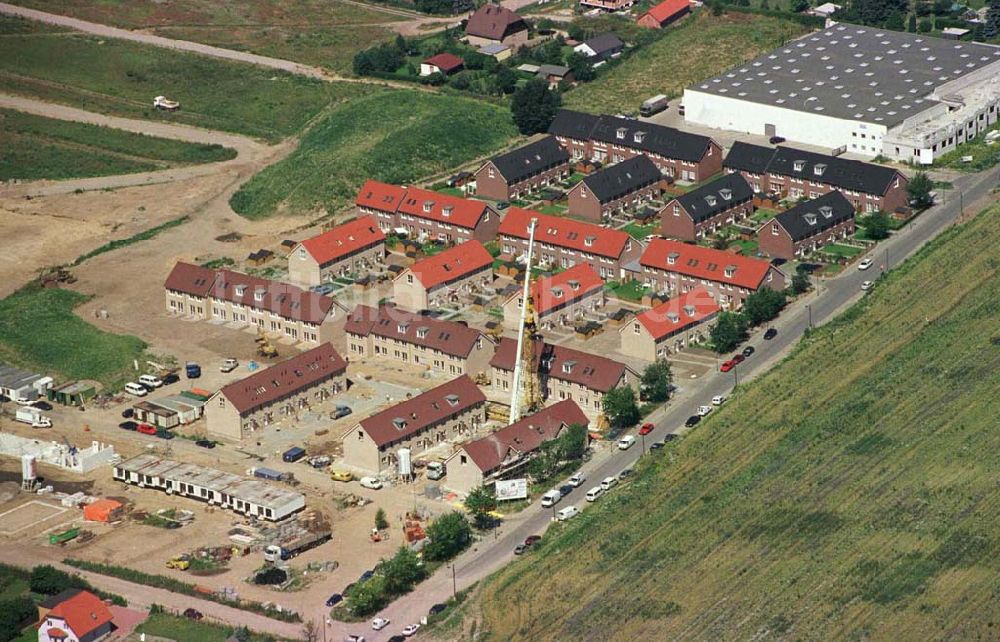 Luftaufnahme Ahrensfelde bei Berlin - Wohnpark Ahrensfelder Dreieck der STOBAU Bauträger GmbH (Unternehmensgruppe Stoffel).