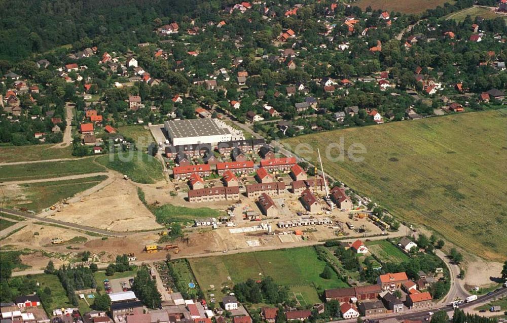 Luftbild Ahrensfelde bei Berlin - Wohnpark Ahrensfelder Dreieck der STOBAU Bauträger GmbH (Unternehmensgruppe Stoffel).