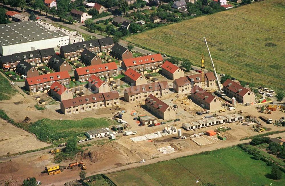 Luftaufnahme Ahrensfelde bei Berlin - Wohnpark Ahrensfelder Dreieck der STOBAU Bauträger GmbH (Unternehmensgruppe Stoffel).