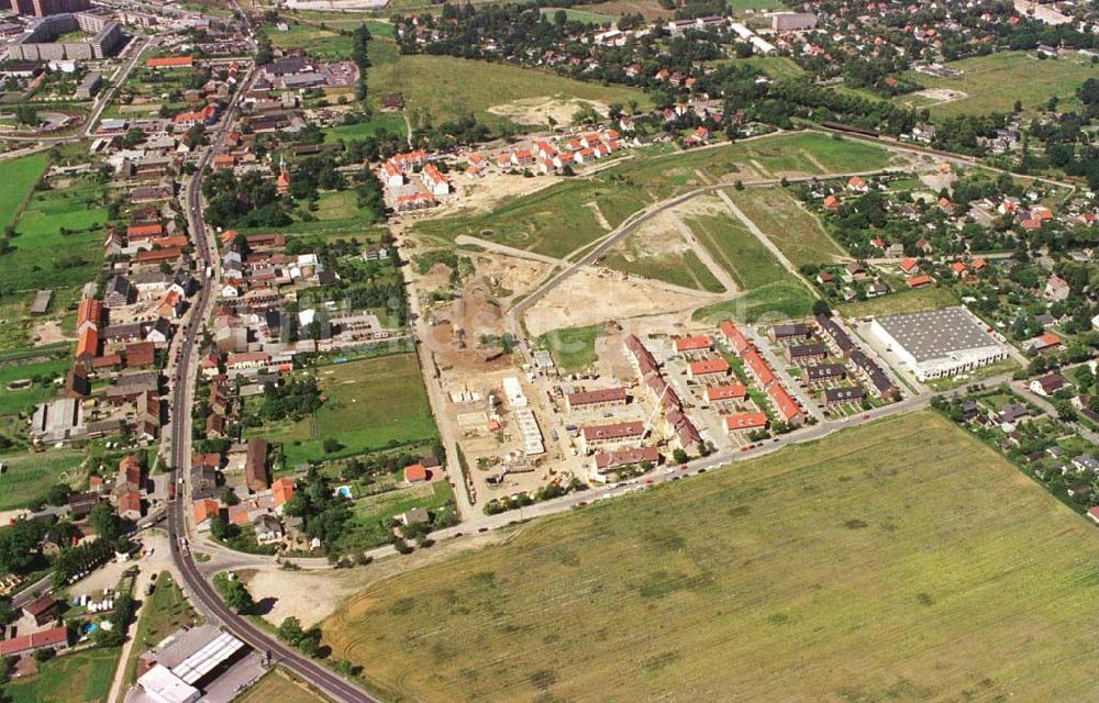 Luftaufnahme Ahrensfelde bei Berlin - Wohnpark Ahrensfelder Dreieck der STOBAU Bauträger GmbH (Unternehmensgruppe Stoffel).