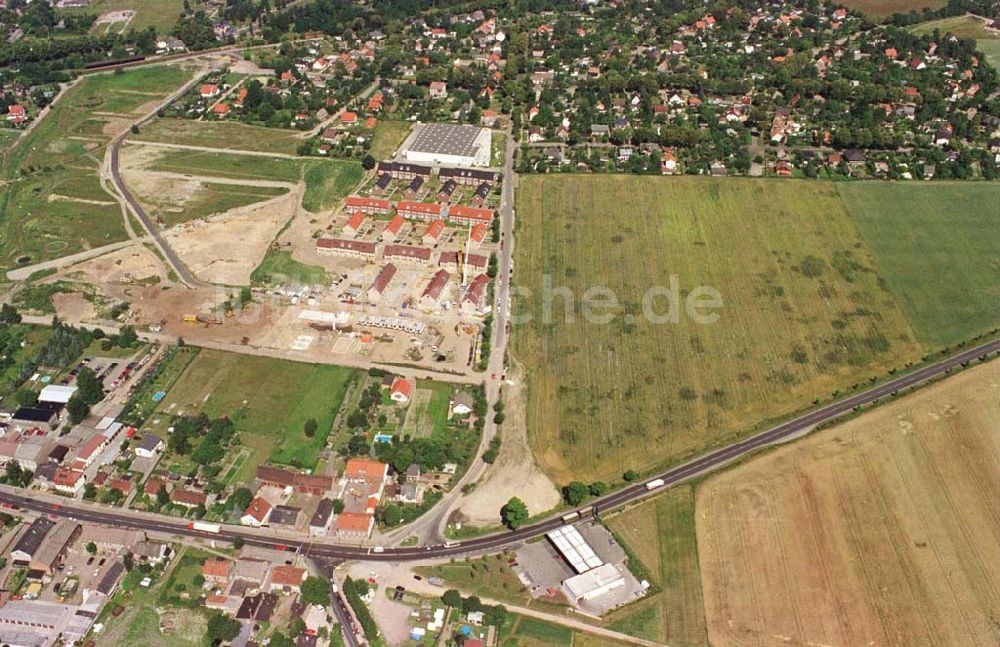 Ahrensfelde bei Berlin aus der Vogelperspektive: Wohnpark Ahrensfelder Dreieck der STOBAU Bauträger GmbH (Unternehmensgruppe Stoffel).