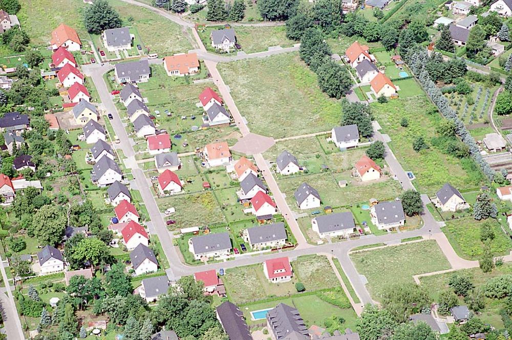 Fredersdorf bei Strausberg - Brandenburg aus der Vogelperspektive: Wohnpark Fredersdorf Brandenburg Einfamilienhäuser der Addit Bau GmbH