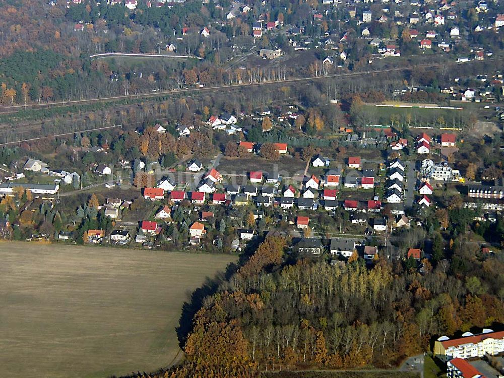 Fredersdorf / Brandenburg - östlich von Berlin von oben - Wohnpark Fredersdorf Brandenburg Einfamilienhäuser der Addit Bau GmbH / BRB