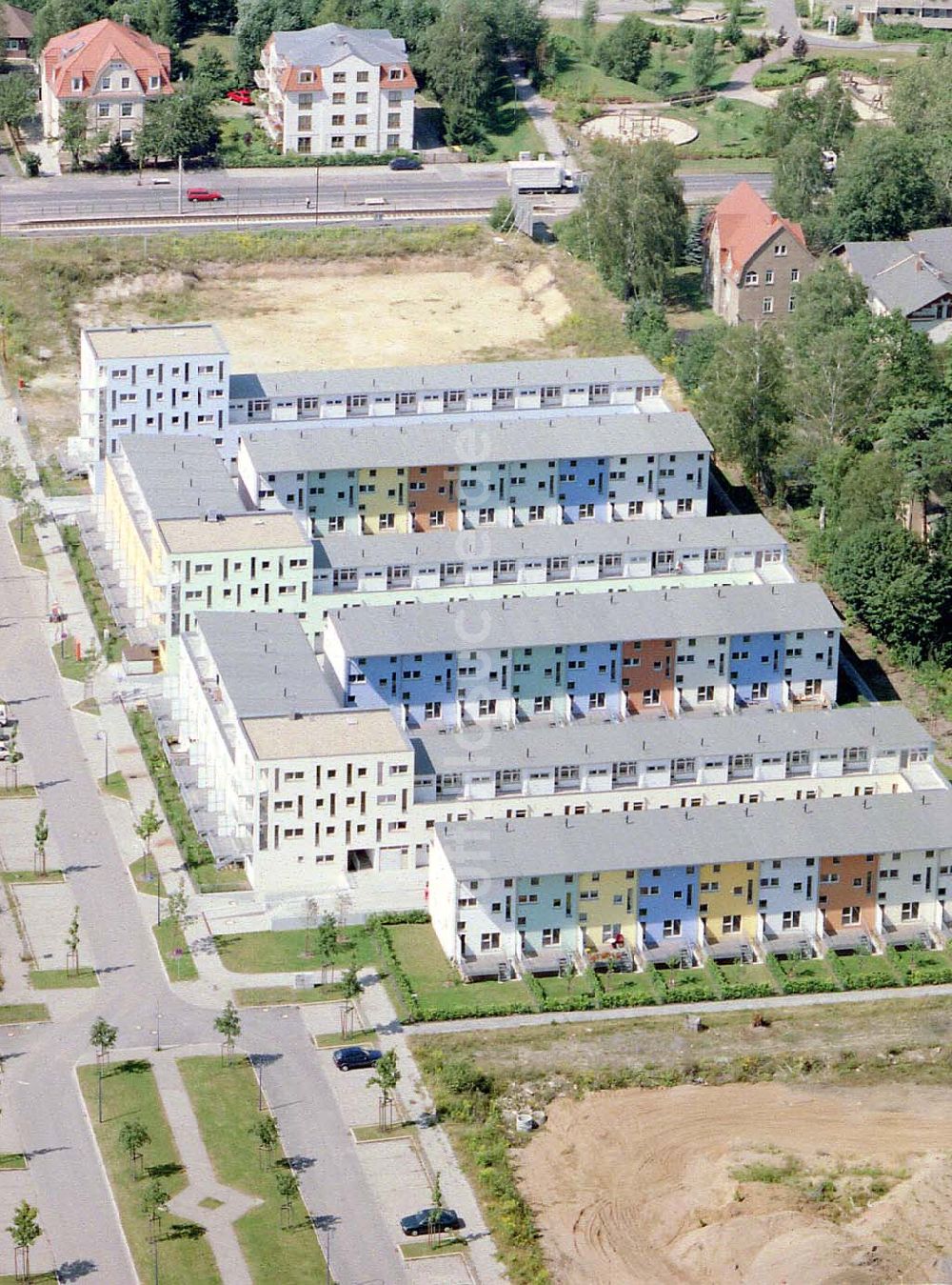 Luftaufnahme Dresden - Klotsche - Wohnpark Am Königswald an der Königsbrücker Landstraße in Dresden-Klotsche.