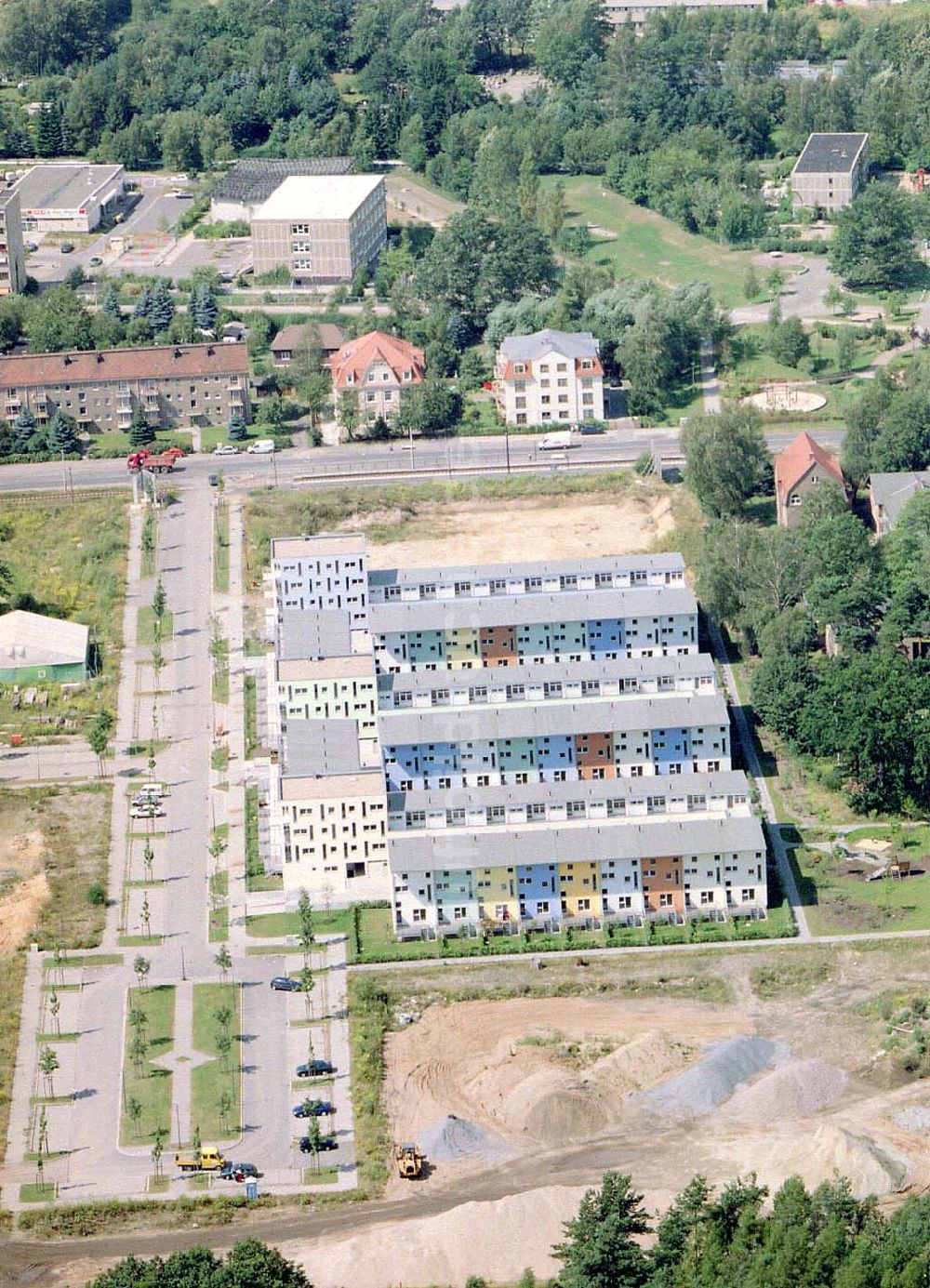 Dresden - Klotsche aus der Vogelperspektive: Wohnpark Am Königswald an der Königsbrücker Landstraße in Dresden-Klotsche.