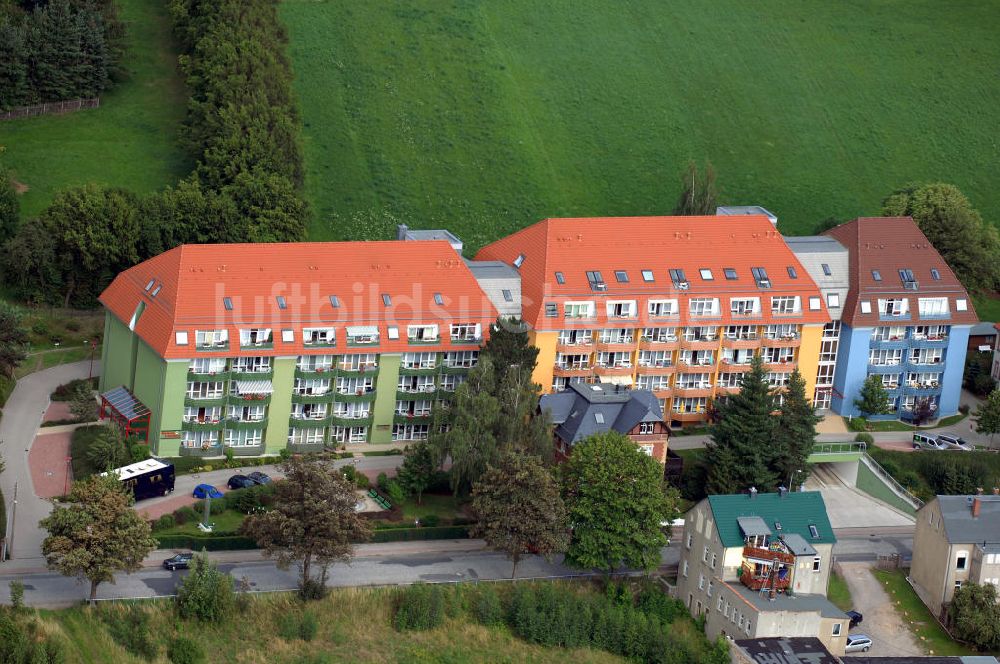 Burgstädt von oben - Wohnpark Lindenhof in Burgstädt