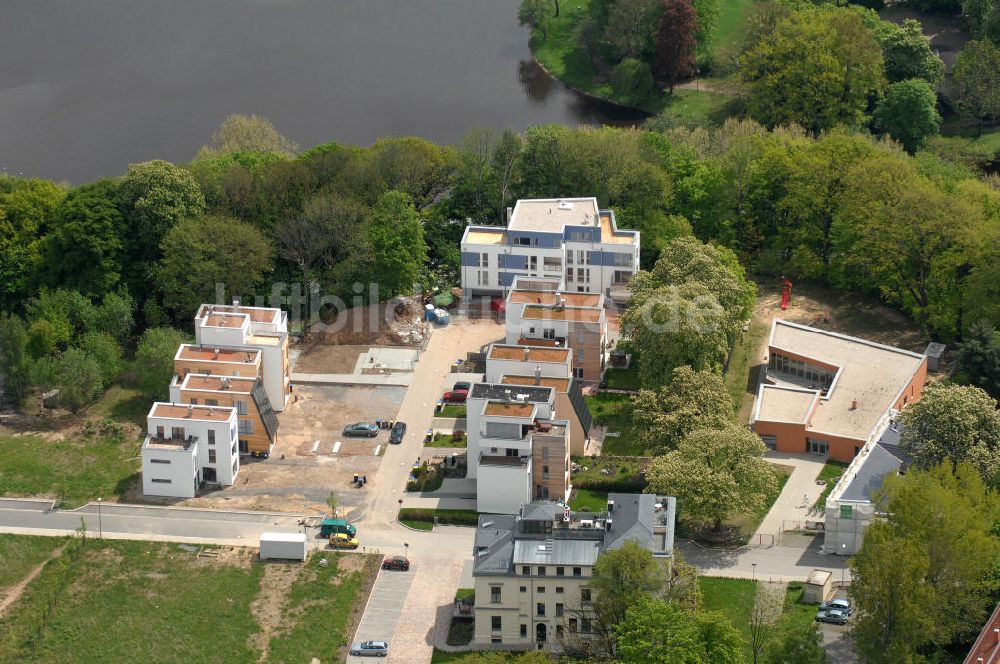 Chemnitz aus der Vogelperspektive: Wohnpark Am Schloßteich in Chemnitz / Sachsen