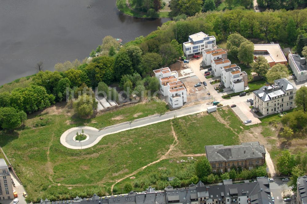 Chemnitz aus der Vogelperspektive: Wohnpark Am Schloßteich in Chemnitz / Sachsen