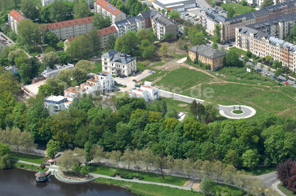 Chemnitz aus der Vogelperspektive: Wohnpark Am Schloßteich in Chemnitz / Sachsen