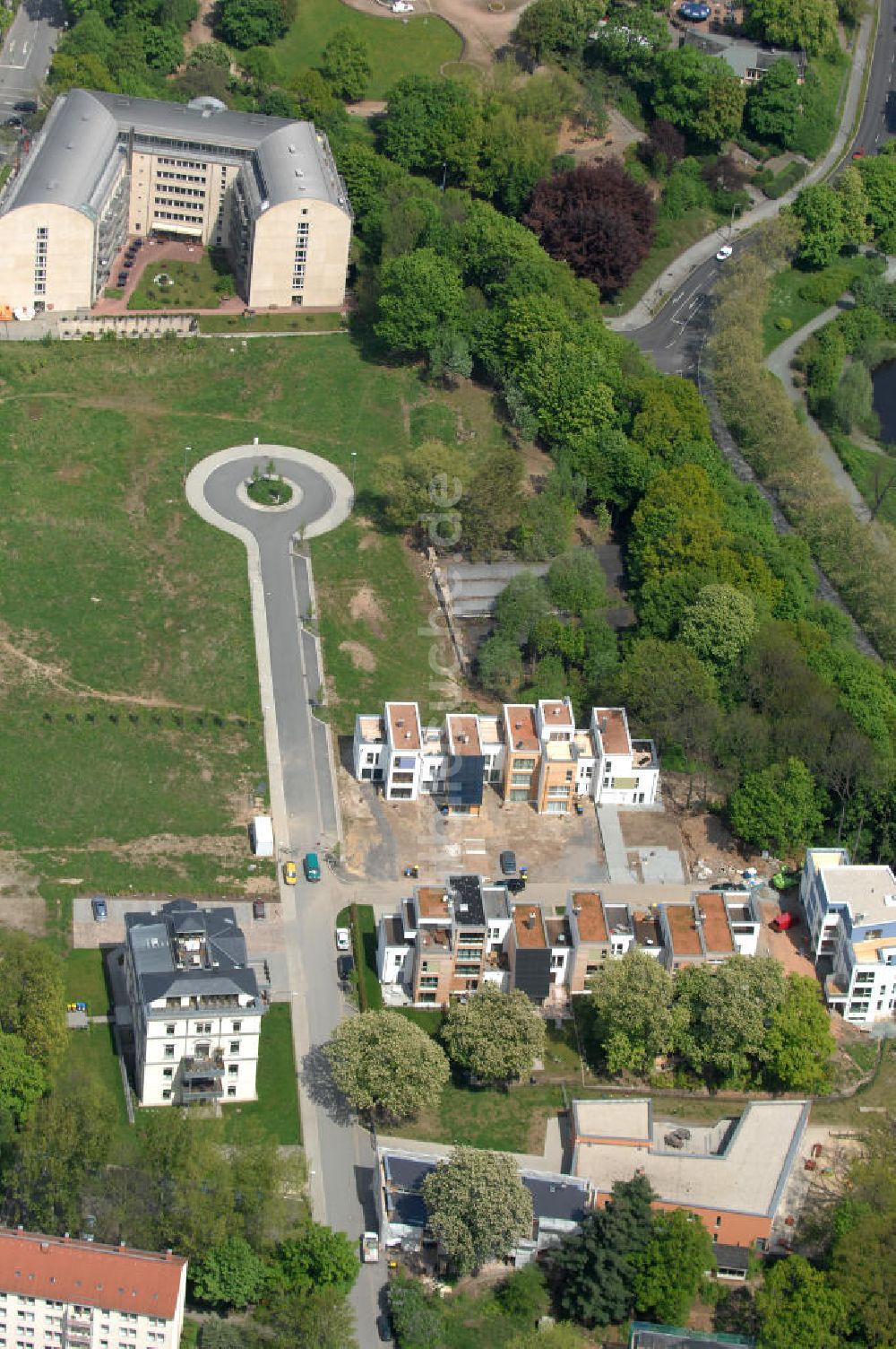 Chemnitz von oben - Wohnpark Am Schloßteich in Chemnitz / Sachsen