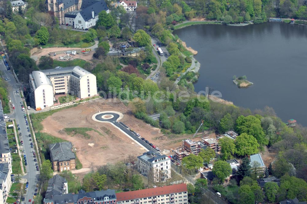 Chemnitz aus der Vogelperspektive: Wohnparks Am Schloßteich in Chemnitz