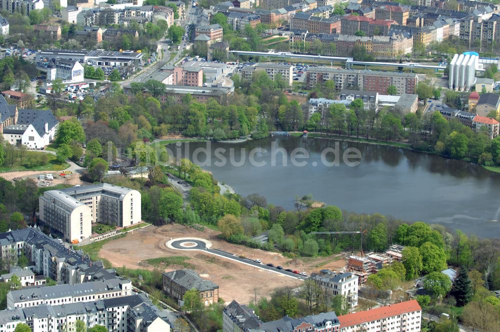 Chemnitz aus der Vogelperspektive: Wohnparks Am Schloßteich in Chemnitz