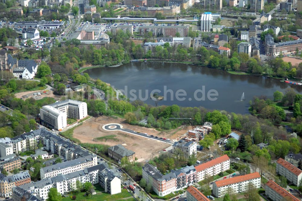 Chemnitz von oben - Wohnparks Am Schloßteich in Chemnitz