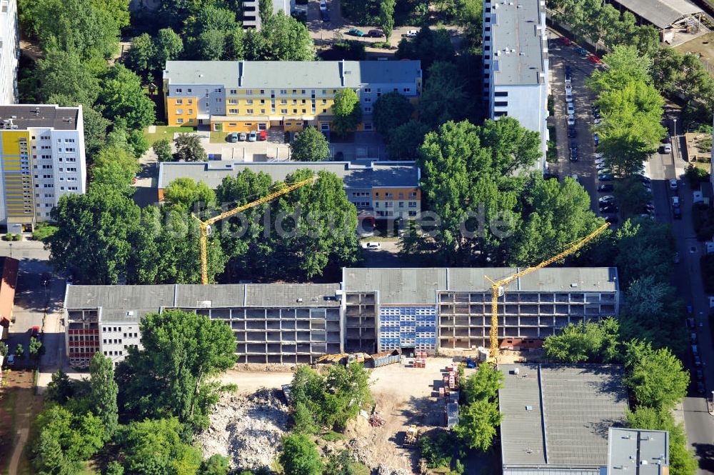 Berlin Lichtenberg von oben - Wohnprojekt Baustelle in Berlin-Friedrichsfelde