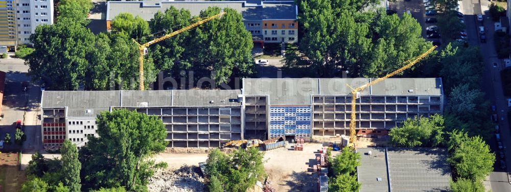 Berlin Lichtenberg aus der Vogelperspektive: Wohnprojekt Baustelle in Berlin-Friedrichsfelde