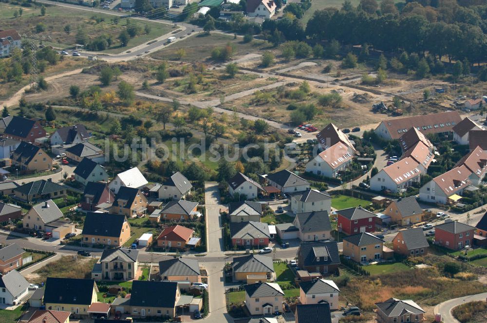 Magdeburg von oben - Wohnsiedlung Am Birnengarten in Magdeburg-Ottersleben