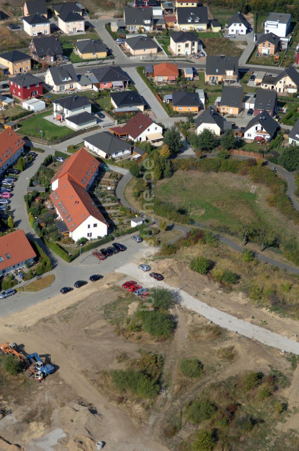 Magdeburg von oben - Wohnsiedlung Am Birnengarten in Magdeburg-Ottersleben