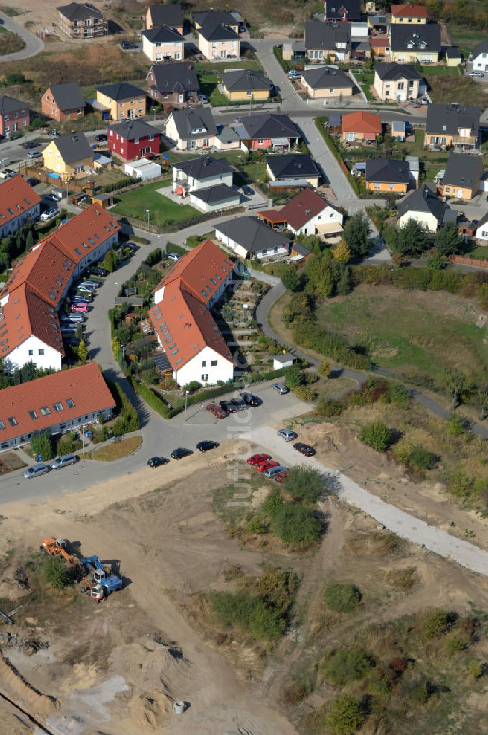 Magdeburg aus der Vogelperspektive: Wohnsiedlung Am Birnengarten in Magdeburg-Ottersleben