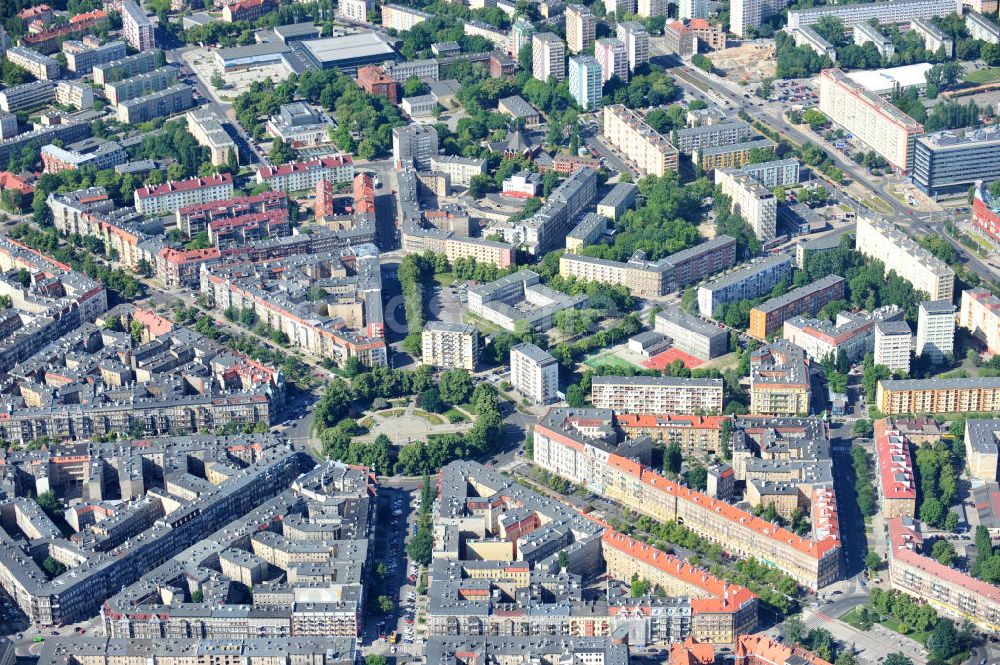 Luftbild STETTIN - Wohnsiedlung um den Grünwald Platz in Stettin