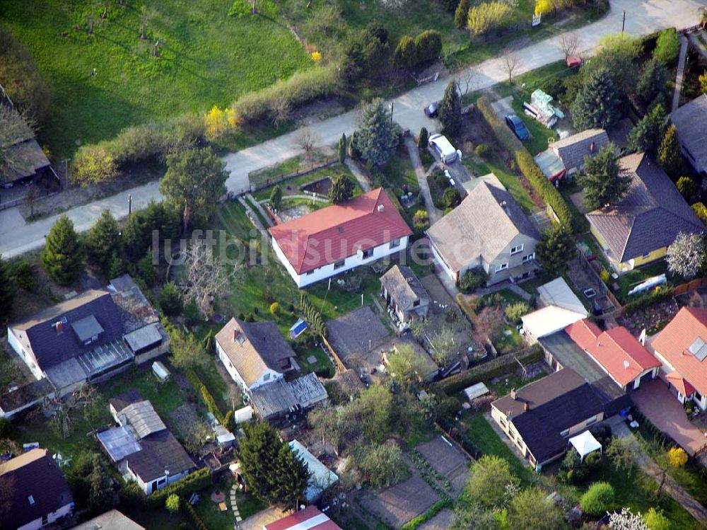 Fredersdorf aus der Vogelperspektive: Wohnsiedlung an der Hebbelstraße in Fredersdorf / BRB